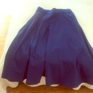 Royal blue circle skirt